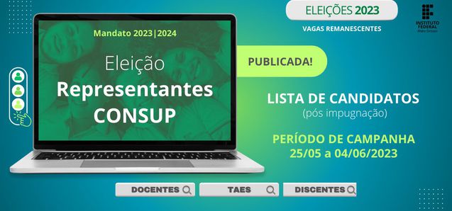 Comissão divulga lista de candidatos ao Consup e orientações para Campanha 