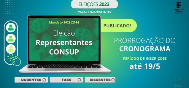 Escolha de Novos Membros do Consup Mandato 2023-2024:  inscrições prorrogadas